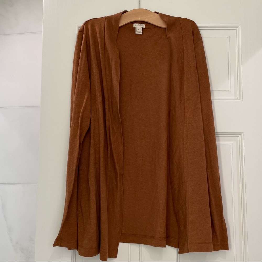 J.CREW Camel Lightweight Cardigan - Size M